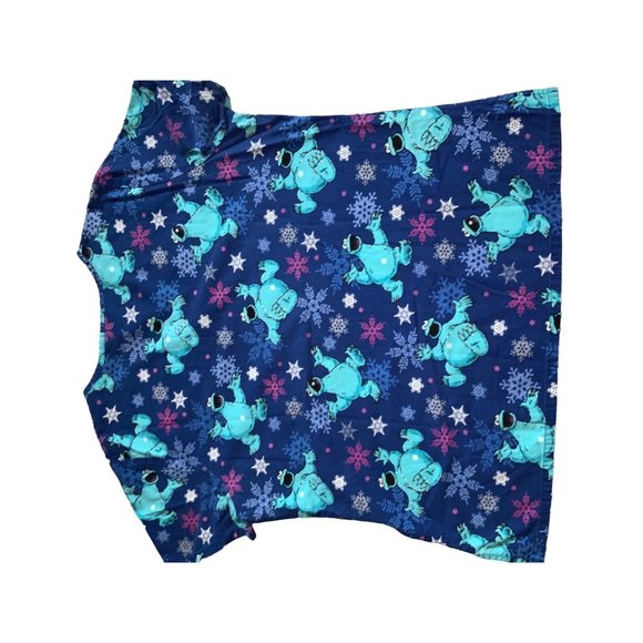 Sesame Street Cookie Monster Scrub Top Lg - Picture 6 of 7